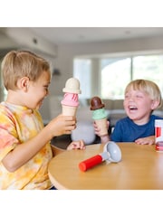 Melissa & Doug Natural Scoop And Stack Ice Cream Cone Playset - Image 7 of 9