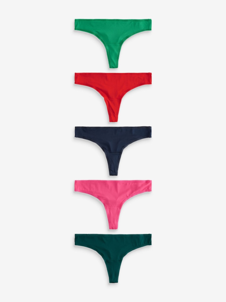 Rot/Marineblau/Grün - Mikrofaserslips, 5er-Pack - Bild 1 von 10 Rot/Marineblau/Grün - Mikrofaserslips, 5er-Pack - Bild 1 von 10
