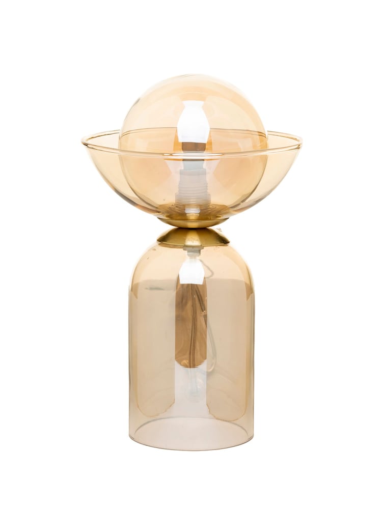 BHS Clear Birch Glass Table Lamp - Image 2 of 2