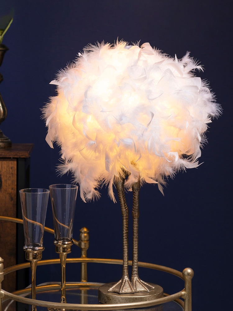 BHS Gold Ada Ostrich Legs Table Lamp - Image 1 of 2