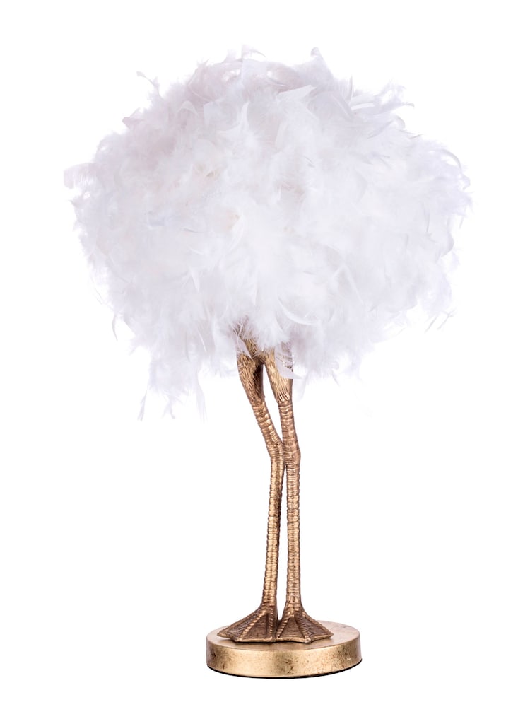 BHS Gold Ada Ostrich Legs Table Lamp - Image 2 of 2 BHS Gold Ada Ostrich Legs Table Lamp - Image 2 of 2