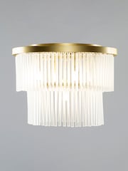 BHS Satin Brass Aubrey Ceiling Flush Fitting Light - Image 3 of 4
