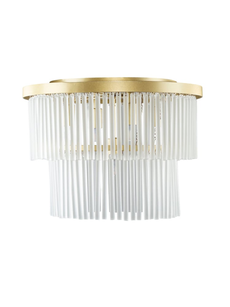 BHS Satin Brass Aubrey Ceiling Flush Fitting Light - Image 4 of 4