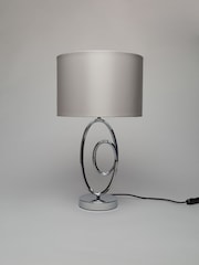 BHS Chrome Aspen Sculptural Table Lamp - Image 2 of 5