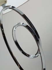 BHS Chrome Aspen Sculptural Table Lamp - Image 3 of 5