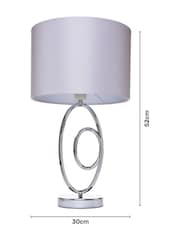 BHS Chrome Aspen Sculptural Table Lamp - Image 4 of 5