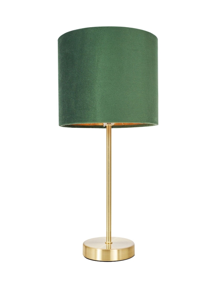 BHS Emerald Green Velvet Table Lamp - Image 5 of 5 BHS Emerald Green Velvet Table Lamp - Image 5 of 5