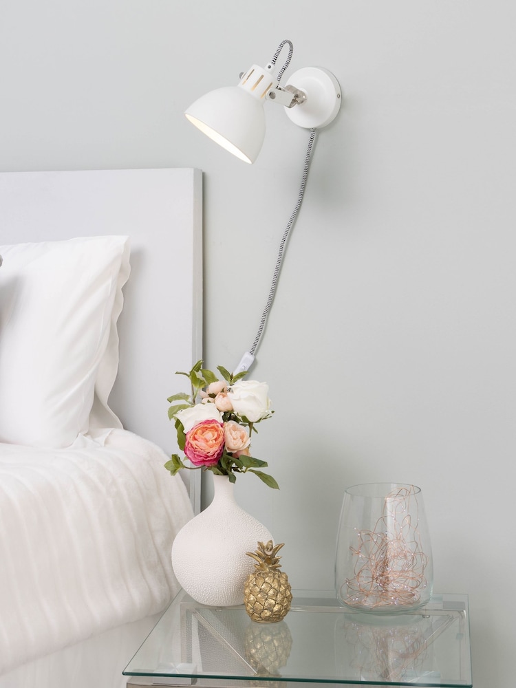 BHS White Daria Plug In Wall Light - Image 1 of 5