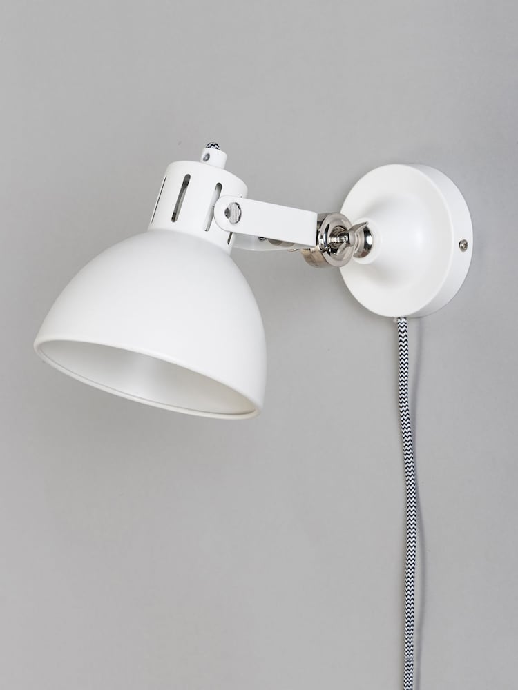 BHS White Daria Plug In Wall Light - Image 2 of 5 BHS White Daria Plug In Wall Light - Image 2 of 5