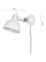 BHS White Daria Plug In Wall Light - Image 4 of 5