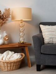 BHS Satin Brass Metro Mini Glass Sphere Table Large Lamp - Image 1 of 4