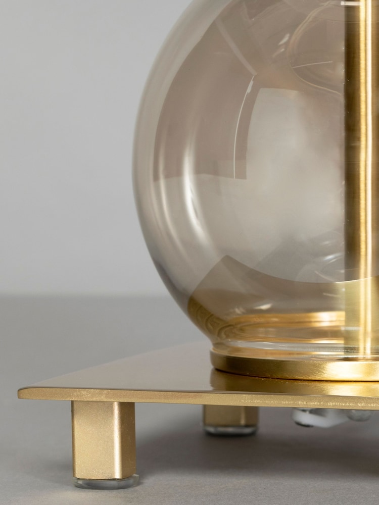 BHS Satin Brass Metro Mini Glass Sphere Table Large Lamp - Image 2 of 4