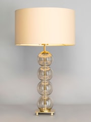 BHS Satin Brass Metro Mini Glass Sphere Table Large Lamp - Image 3 of 4