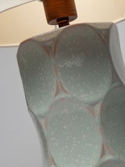 BHS Ivory Alder Scalloped Base Table Lamp - Image 2 of 4