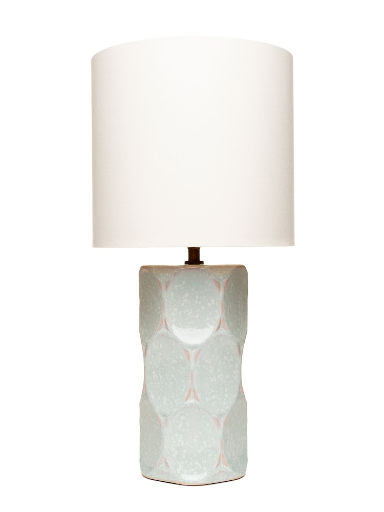BHS Ivory Alder Scalloped Base Table Lamp - Image 4 of 4