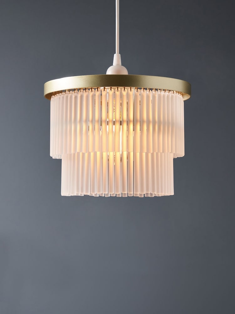 BHS Satin Brass Aubrey Ceiling Easy Fit Shade Light - Image 1 of 6