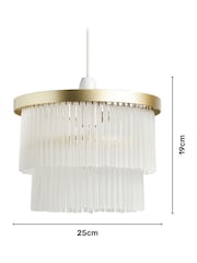 BHS Satin Brass Aubrey Ceiling Easy Fit Shade Light - Image 4 of 6