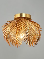 BHS Satin Brass Brookby Flush Ceiling Fitting Ceiling Light - Image 3 of 4