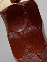BHS Orange Alder Scalloped Base Table Lamp - Image 2 of 4