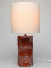 BHS Orange Alder Scalloped Base Table Lamp - Image 3 of 4