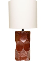 BHS Orange Alder Scalloped Base Table Lamp - Image 4 of 4