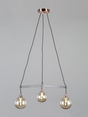 BHS Copper Juniper 3 Light Pendant Ceiling Light - Image 1 of 4
