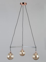 BHS Copper Juniper 3 Light Pendant Ceiling Light - Image 2 of 4