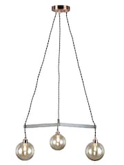 BHS Copper Juniper 3 Light Pendant Ceiling Light - Image 4 of 4