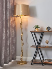 BHS Satin Brass Brookby Stem Floor Lamp - Image 1 of 5