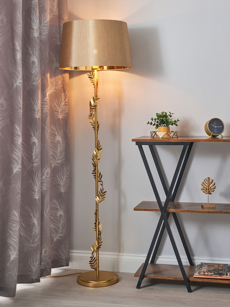 BHS Satin Brass Brookby Stem Floor Lamp - Image 1 of 5