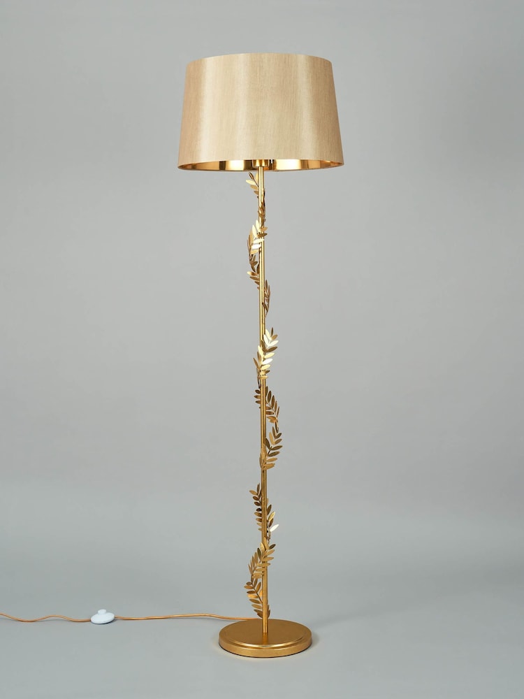 BHS Satin Brass Brookby Stem Floor Lamp - Image 2 of 5