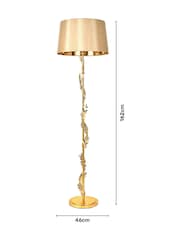 BHS Satin Brass Brookby Stem Floor Lamp - Image 4 of 5