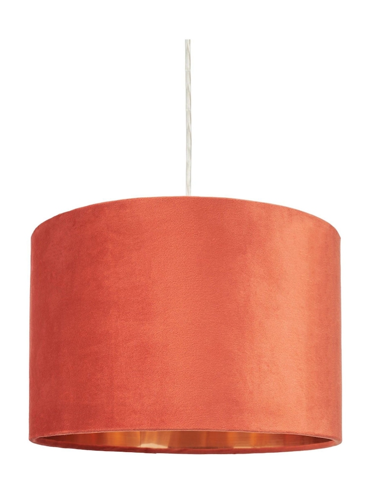 BHS Burnt Orange Velvet Easyfit Shade 30cm - Image 5 of 5