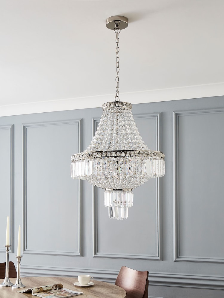 BHS Polished Nickel Chloey Chandelier Pendant - Image 1 of 5