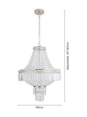 BHS Polished Nickel Chloey Chandelier Pendant - Image 4 of 5