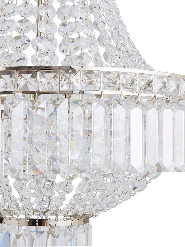 BHS Polished Nickel Chloey Chandelier Pendant - Image 5 of 5