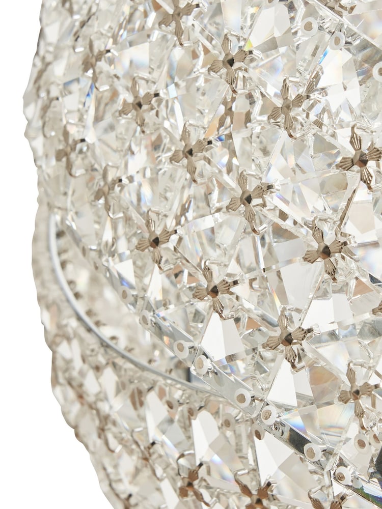 BHS Chrome Cypress 5 Light Crystal Rings Pendant Ceiling Light - Image 6 of 6