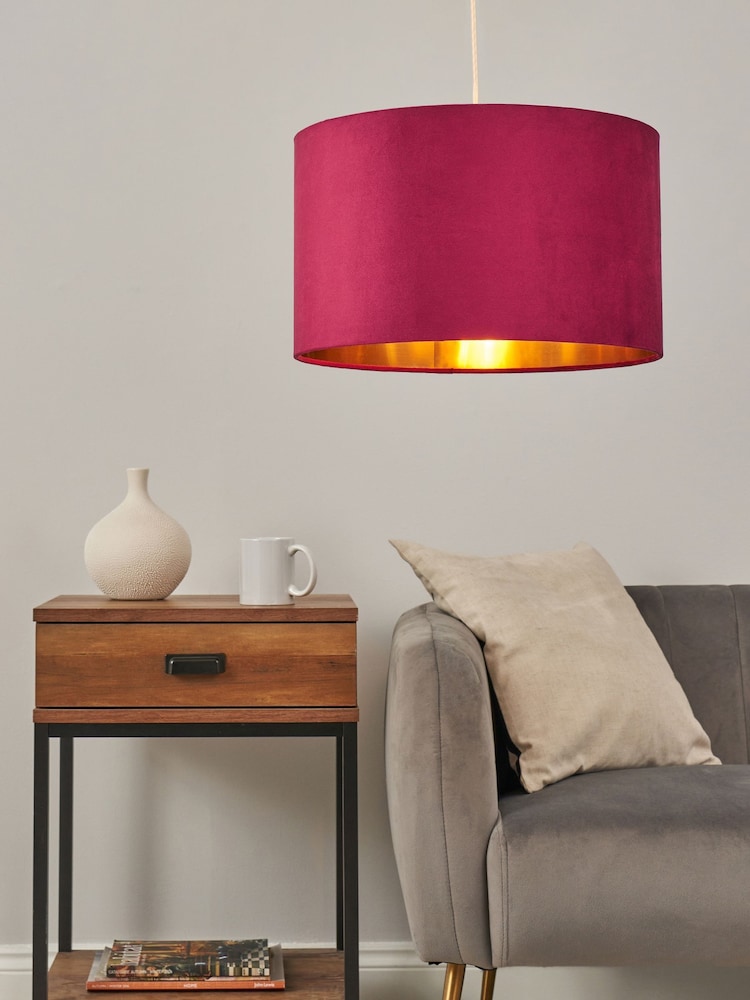 BHS Raspberry Red Velvet Easyfit Shade 40cm - Image 1 of 5