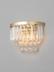 BHS Satin Brass Paladina 2 Wall Light - Image 2 of 4