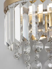 BHS Satin Brass Paladina 2 Wall Light - Image 4 of 4