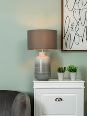 BHS Grey Cherry Ceramic Table Lamp - Image 1 of 4
