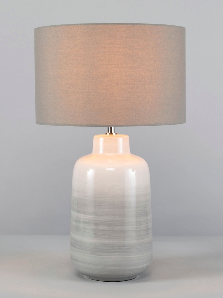 BHS Grey Cherry Ceramic Table Lamp - Image 4 of 4