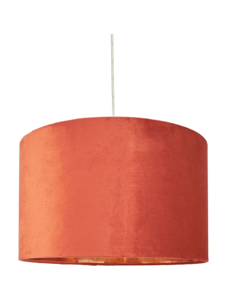 BHS Burnt Orange Velvet Easyfit Shade 40cm - Image 5 of 5