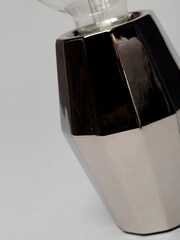 BHS Silver Elm Geometric Base Table Lamp - Image 2 of 4