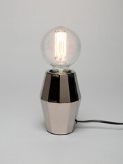 BHS Silver Elm Geometric Base Table Lamp - Image 4 of 4
