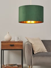BHS Emerald Green Velvet Easyfit Shade 40cm - Image 1 of 5