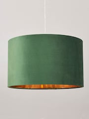 BHS Emerald Green Velvet Easyfit Shade 40cm - Image 2 of 5