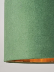 BHS Emerald Green Velvet Easyfit Shade 40cm - Image 3 of 5