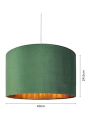 BHS Emerald Green Velvet Easyfit Shade 40cm - Image 4 of 5