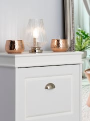 BHS Chrome Poplar Vessel Table Lamp - Image 1 of 4